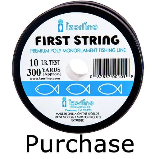 Monofilament (Fishing) Line - 10lb Test Clear x 300yds (Purchase